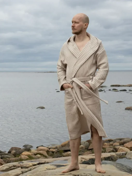 Keltainen Design kylpytakki, Hiekka